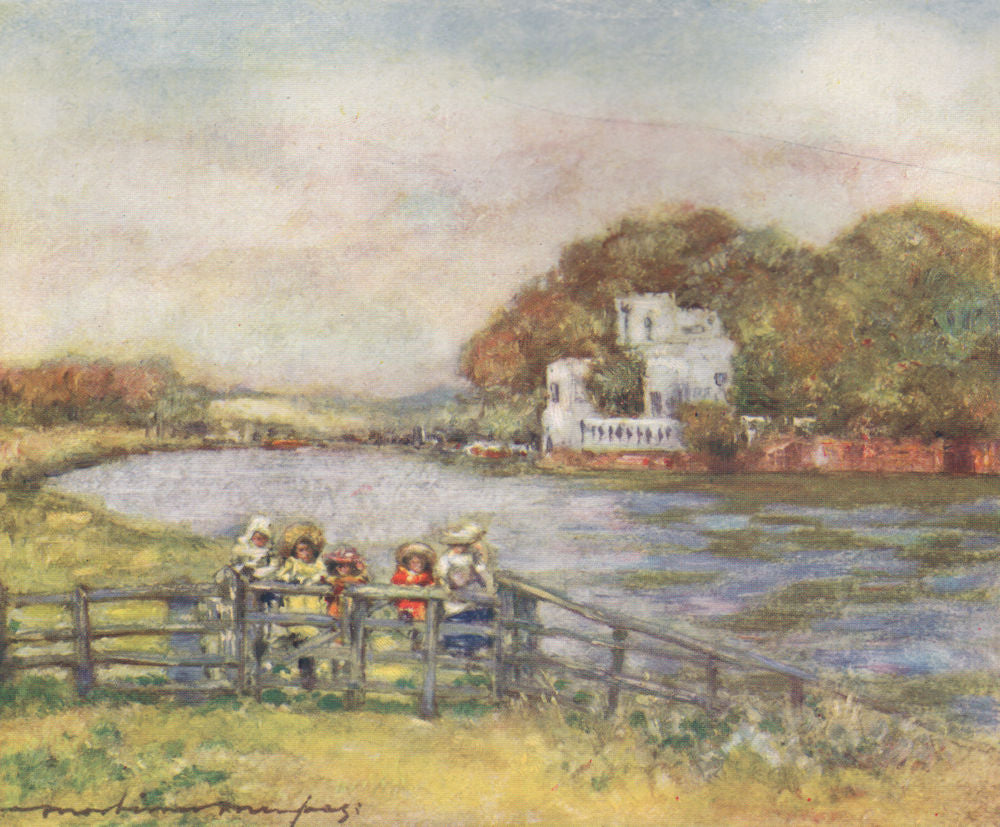 'Quarry Woods', Cookham Dean, by Mortimer Menpes. Berkshire 1906 old print